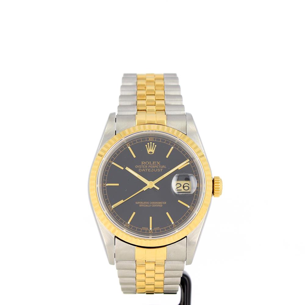 Montre Rolex Oyster Perpetual Datejust 36mm rolesor jaune 16233 d'occasion