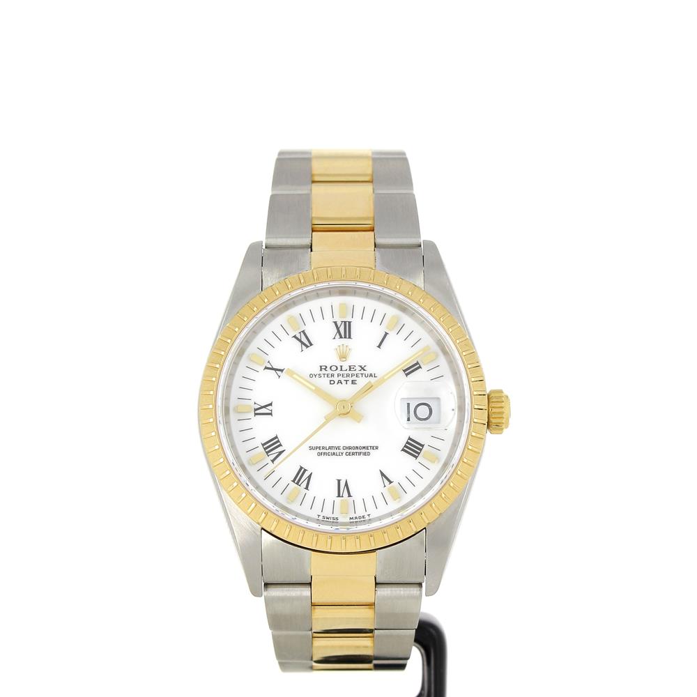 Montre Rolex Oyster Perpetual date rolesor jaune 15223 d'occasion